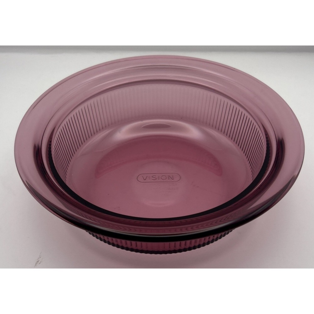 Vision‎ Corning Cranberry 1Q 1L Round Casserole